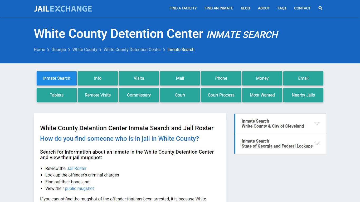 White County Detention Center Inmate Search - Jail Exchange